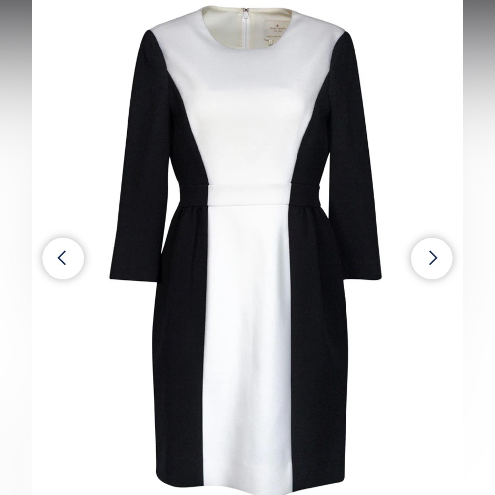kate spade Black and White Colorblock Sheath Dress